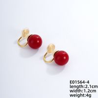 1 Pair Ig Style Elegant Simple Style Geometric Epoxy Plating Inlay Copper Pearl Ear Cuffs sku image 1