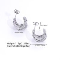 1 Pair Simple Style Classic Style Solid Color Polishing Stainless Steel Ear Studs main image 6