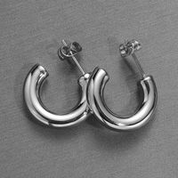 1 Pair Simple Style Classic Style Solid Color Polishing Stainless Steel Ear Studs sku image 6