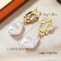 1 Pair Luxurious Wedding Bridal Water Droplets Plating Inlay Alloy Artificial Pearls Gold Plated Drop Earrings sku image 1