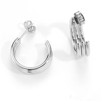1 Pair Simple Style Classic Style Solid Color Polishing Stainless Steel Ear Studs main image 2