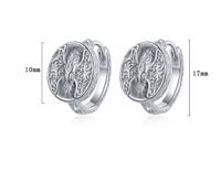 1 Pair Casual Solid Color Plating Sterling Silver White Gold Plated Earrings main image 2