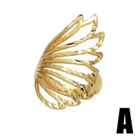 Simple Style Wings Copper Plating 18k Gold Plated Rings main image 5