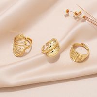 Simple Style Wings Copper Plating 18k Gold Plated Rings main image 3