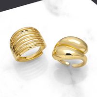 Simple Style Wings Copper Plating 18k Gold Plated Rings main image 1