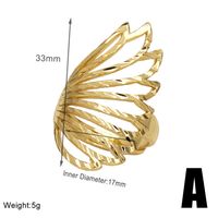 Simple Style Wings Copper Plating 18k Gold Plated Rings sku image 1