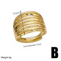 Simple Style Wings Copper Plating 18k Gold Plated Rings sku image 2