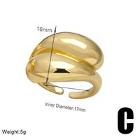 Simple Style Wings Copper Plating 18k Gold Plated Rings sku image 3