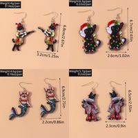 1 Pair Cute Cartoon Character Plastic Zinc Alloy Drop Earrings main image 2