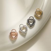Casual Simple Style Heart Shape Sterling Silver Plating 18k Gold Plated Charms main image 1