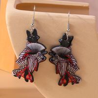 1 Pair Cute Cartoon Character Plastic Zinc Alloy Drop Earrings sku image 2