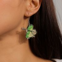 1 Pair Cute Frog Alloy Plastic Drop Earrings main image 7