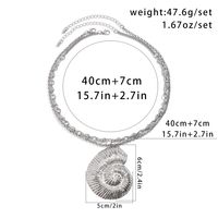 Wholesale Jewelry Hip-Hop Exaggerated Cool Style Conch Spiral Alloy Iron Alloy Tassel Chain Irregular Three-dimensional Chain Necklace main image 2