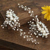 Women's Simple Style Solid Color Alloy Inlay Rhinestones Pearl Hair Clip main image 3