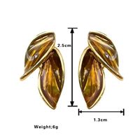 1 Pair Pastoral Leaf Plating Alloy Gold Plated Silver Plated Ear Studs main image 2