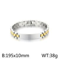 Casual Retro Solid Color Titanium Steel 18K Gold Plated Bracelets In Bulk sku image 6