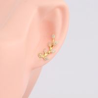 1 Pair Simple Style Flower Inlay Sterling Silver Gem Ear Studs main image 4
