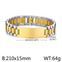 Casual Retro Solid Color Titanium Steel 18K Gold Plated Bracelets In Bulk sku image 11