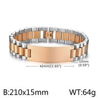 Casual Retro Solid Color Titanium Steel 18K Gold Plated Bracelets In Bulk sku image 12