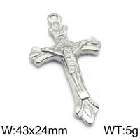 1 Piece Stainless Steel 18K Gold Plated Cross main image 2