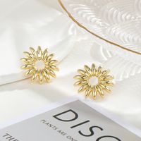 1 Pair Ig Style Simple Style Flower Plating Sterling Silver Gold Plated Silver Plated Ear Studs main image 7
