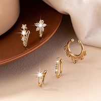 Simple Style Classic Style Heart Shape Flower Butterfly Alloy Rhinestones Lip Stud Nose Ring In Bulk main image 6