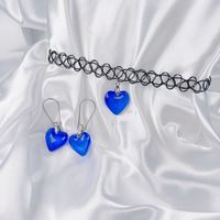 Vintage Style Simple Style Classic Style Heart Shape Artificial Crystal Transparent Women's Jewelry Set sku image 5