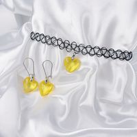 Vintage Style Simple Style Classic Style Heart Shape Artificial Crystal Transparent Women's Jewelry Set sku image 6