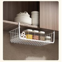 Casual Solid Color Iron Hollow Out Kitchen Racks main image 1