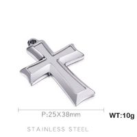 1 Piece Stainless Steel 18K Gold Plated Cross main image 2