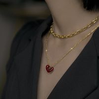 Copper Elegant Heart Shape Necklace main image 9