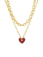 Copper Elegant Heart Shape Necklace main image 6