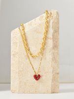 Copper Elegant Heart Shape Necklace main image 8