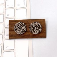 2 Pieces Casual Simple Style Leopard Printing Arylic Ear Studs main image 5