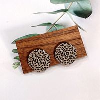 2 Pieces Casual Simple Style Leopard Printing Arylic Ear Studs main image 4