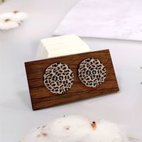 2 Pieces Casual Simple Style Leopard Printing Arylic Ear Studs main image 3