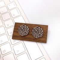 2 Pieces Casual Simple Style Leopard Printing Arylic Ear Studs main image 1
