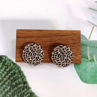 2 Pieces Casual Simple Style Leopard Printing Arylic Ear Studs sku image 1