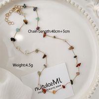 Vacation Colorful Gold Plated Alloy Natural Stone Wholesale Necklace main image 2