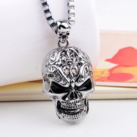 Casual Punk Cross Anchor Skull Alloy Rhodium Plated Silver Plated Men's Pendant Necklace main image 1
