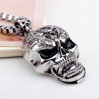 Casual Punk Cross Anchor Skull Alloy Rhodium Plated Silver Plated Men's Pendant Necklace main image 5