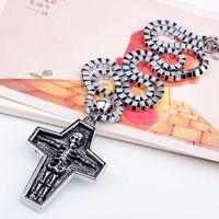 Casual Punk Cross Anchor Skull Alloy Rhodium Plated Silver Plated Men's Pendant Necklace main image 9