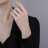Sweet Simple Style Heart Shape Bee Bow Knot Sterling Silver Zircon Rose Gold Plated Bracelets main image 7