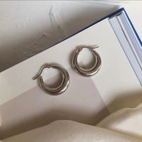 1 Pair Simple Style U Shape Plating Copper Earrings sku image 4