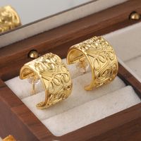 1 Pair Vintage Style French Style Curve Plating Copper Ear Studs main image 6