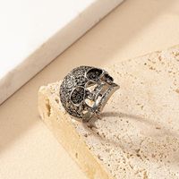Hip-hop Rock Punk Skull Alloy Plating Gold Plated Women's Wide Band Rings main image 8