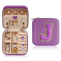 Casual Letter Pu Leather Jewelry Boxes sku image 7