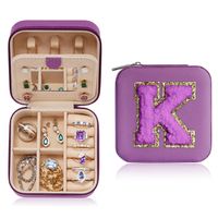 Casual Letter Pu Leather Jewelry Boxes sku image 8
