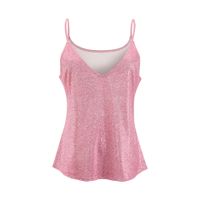 Women's Camisole Tank Tops Sequins Patchwork Sexy Solid Color main image 2