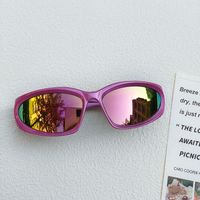 Casual Vacation Sports Geometric Pc Resin Avaitor Full Frame Kids Sunglasses sku image 3